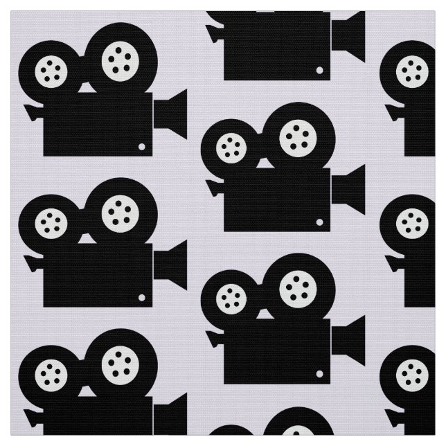 TISSU CONCEPTION DE MOTIF DE CAMÉRA POUR FILM BUFFS (Échantillon)
