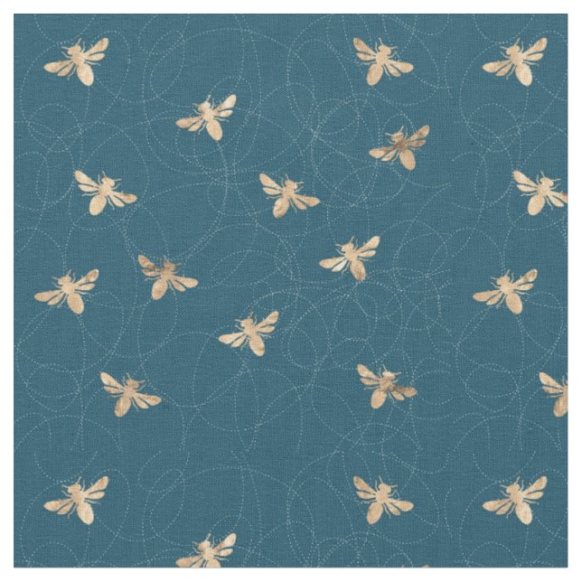 Tissu Conception de Motif des abeilles occupées (Fermer)