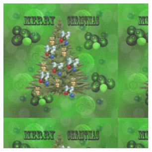 Tissu Conception de Noël pour les boeufs de pelouse ver
