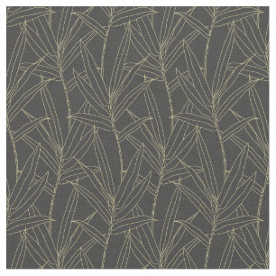 Tissu Conception en bambou élégante de courses d'or de
