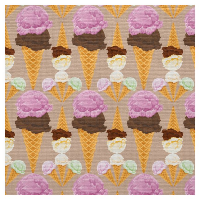 Tissu cônes de crème glacée (Échantillon)
