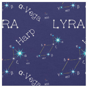Tissu Constellation de l'hémisphère Nord Lyra