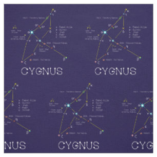 Tissu Constellation D'Étoiles Cygnus Ou Cygne