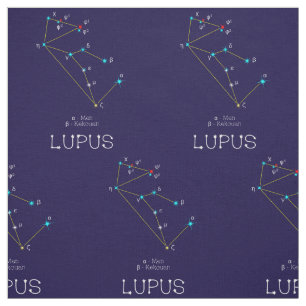 Tissu Constellation D'Étoiles Lupus Ou Wolf