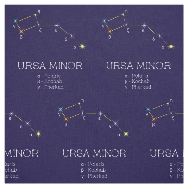 Tissu Constellation D'Étoiles Ursa Mineure (Échantillon)