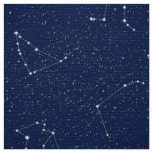 Tissu Constellations de zodiaque avec un ciel étoilé