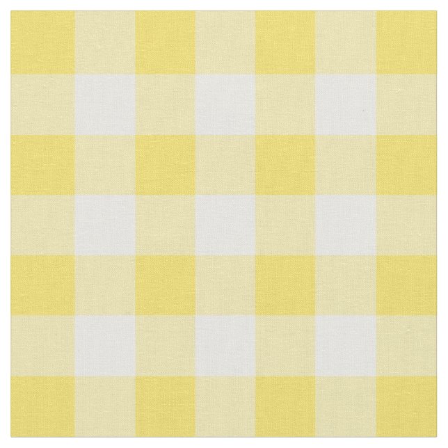 Tissu Contrôle jaune et blanc de renoncule de guingan (Fermer)