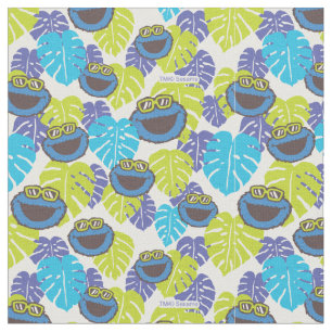 Tissu Cookie Monster   Motif tropical