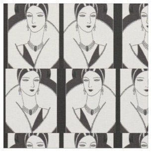 Tissu copie 1928 de femme d'art déco