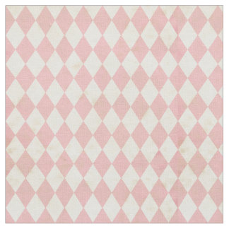 Tissu Copie à motifs de losanges rose affligée