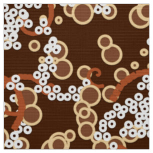 Tissu Copie abstraite moderne de confettis, brun