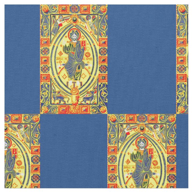 Tissu Copie bizantine de Jésus d'art populaire (Fermer)