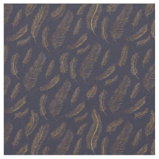 Tissu Copie de plume d'or