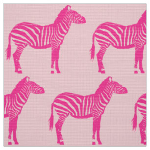 Tissu Copie de zèbre - fuchsia et rose-clair