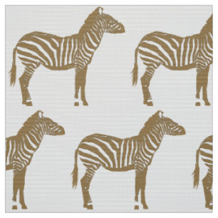 Tissu Copie de zèbre - Taupe Tan et blanc