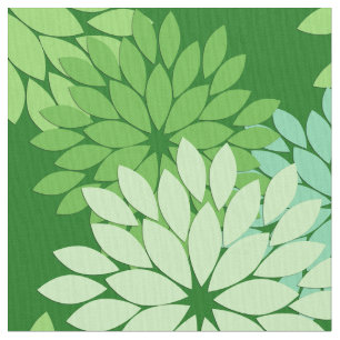 Tissu Copie florale moderne de kimono, vert de chaux