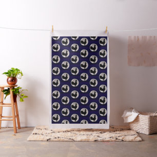Tissu Coq au clair de lune