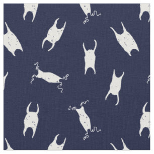 Tissu Coque d'oeufs de requin bleu blanc Motif