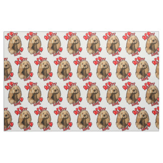 Tissu Coquillage d'amour des chiots