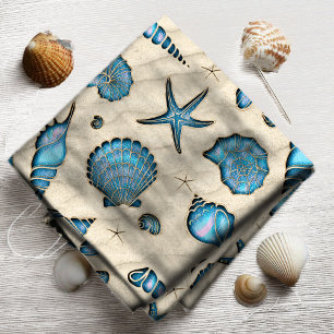 Tissu Coquillages et opale de sable ID782