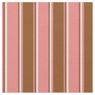 Tissu Corail clair, Brown et Motif cyan clair