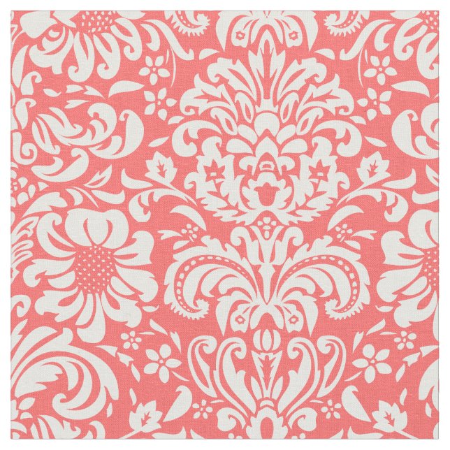 Tissu Coral Floral Damask (Fermer)