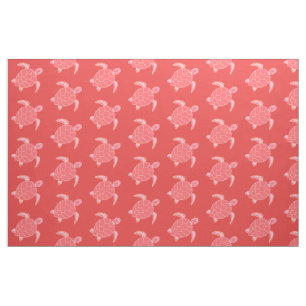 Tissu Coral Motif des tortues de mer roses