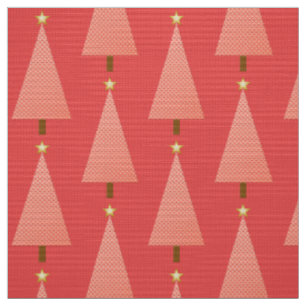 Tissu Coral polka dot moderne sapin de Noël