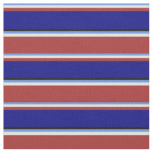 Tissu Cornflower Bleu, beige, Brown, bleu et noir