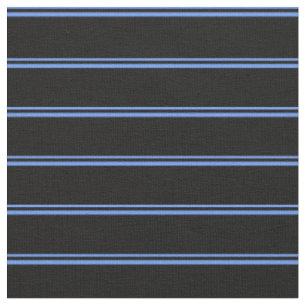 Tissu Cornflower Bleu et noir Motif des rayures