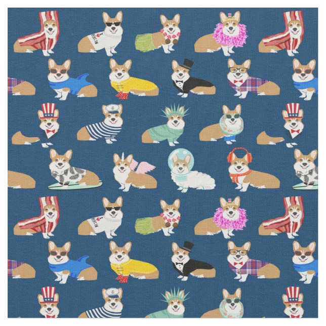 Tissu costumes de corgi marine (Fermer)
