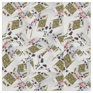 Tissu "Couche royale : Une pile de cartes de poker des r