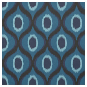 Tissu Couleur bleu foncé design kat marocain