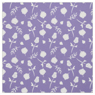 Tissu Couleur de fleurs violettes et blanches de Rosebud