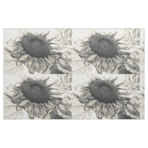 Tissu Couleur de soleil géante Vintage sépia Découpag