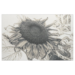 Tissu Couleur de soleil géante Vintage sépia Découpag