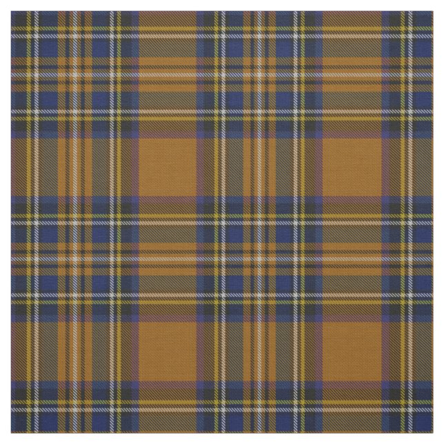 Tissu Couleur multi d'or, bleu, plaid jaune de rayure (Échantillon)
