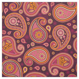 Tissu Couleur rose motif rose pâle et marron