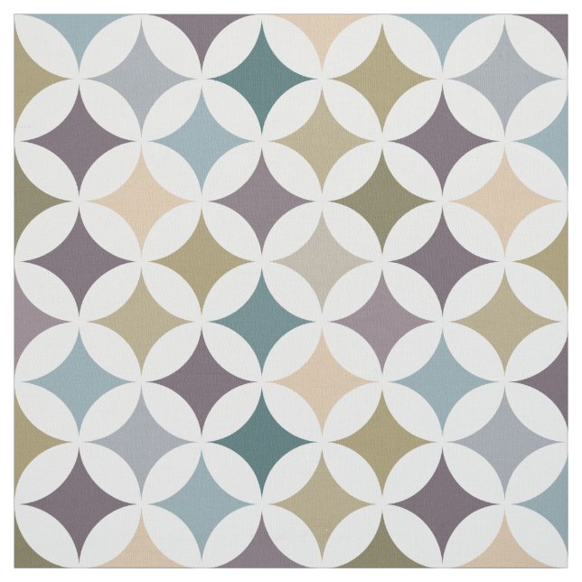 Tissu Couleurs d'automne des Motifs hypocycloïdes géomét (Échantillon)