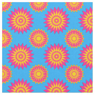 Tissu Couleurs de la fierté pansexuelle / motif de fleur