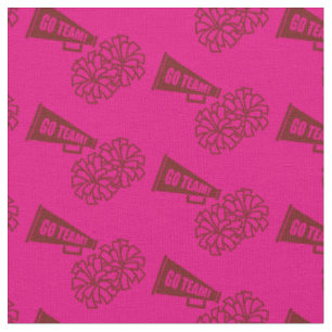 Tissu Couleurs de l'école de pom-pom girl Maroon et rose