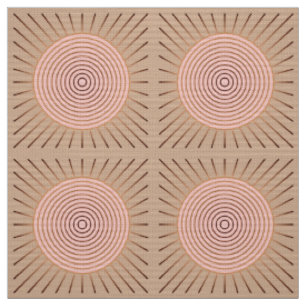 Tissu Coup de soleil géométrique moderne - Peach and Tan