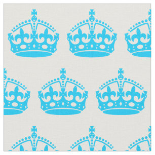 Tissu Couronne bleu Aqua