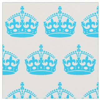 Tissu Couronne bleu Aqua