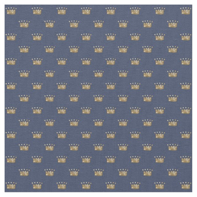 Tissu Couronne de bleu et d'or (Fermer)