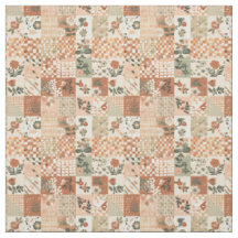 Couverture Patchwork Chaud Terracotta Pêche Automn