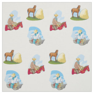Tissu Cowboys Occidentaux Et Chevaux N'IMPORTE QUELLE CO