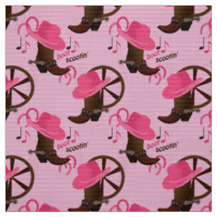 Tissu Cowgirl Boot Scotin Design Rose