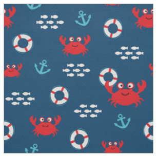 Tissu Crabe à la bouée de sauvetage