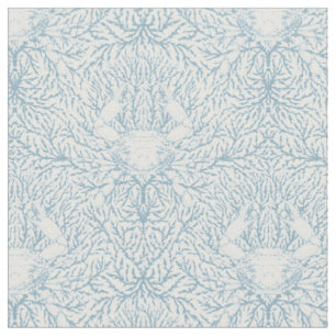 Tissu Crabe et mauvaises herbes marines, été côtier en b